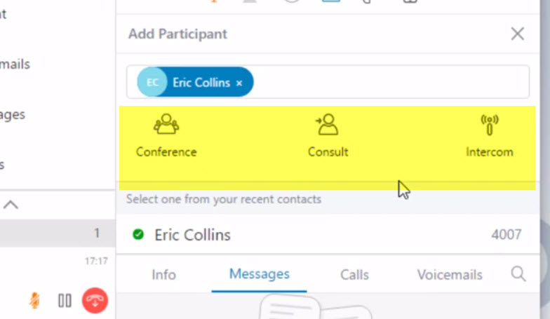 add-user-to-call-connect-client three options conference call options