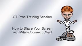 How to Share Your Screen Using Mitel&#39;s Connect Client
